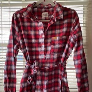 Simply Southern Flannel Dress with Belt